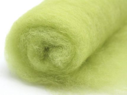 Filzwolle / Bunte Filzwolle im Vlies Limette Bild1