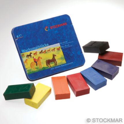 Stockmar Blechetui 8 Wachsmalbl&ouml;cke Grundsortiment Bild1
