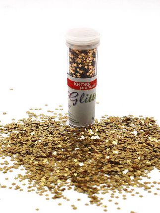 Streusterne / Glitter Stern in Gold Bild1