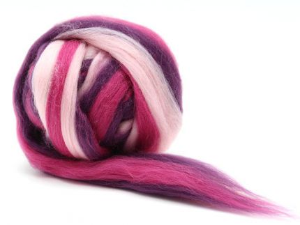 Filzwolle / Feiner multicolor Merinokammzug Prinzessin Bild1