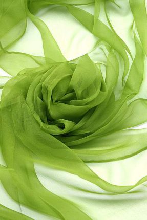 Seidenschal aus Chiffon 180 x 55 cm Maigr&uuml;n Bild1