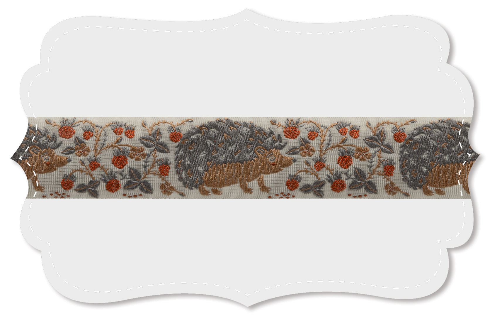 Webband Igel –  Zierband mit Tiermotiv 0,5 Meter