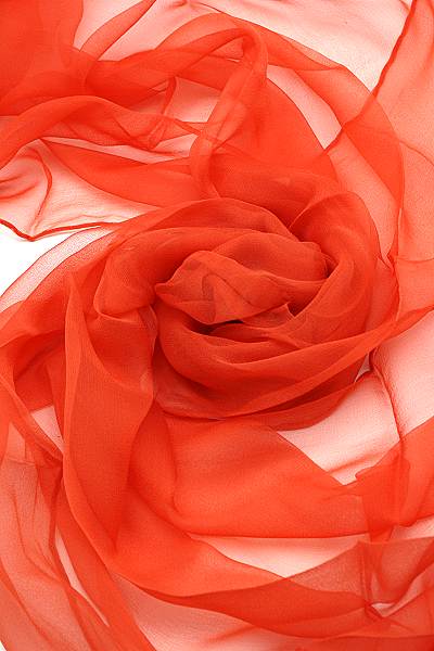 Seidenschal aus Chiffon 180 x 55 cm Orange