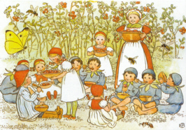 Postkarten Preiselbeeren Elsa Beskow