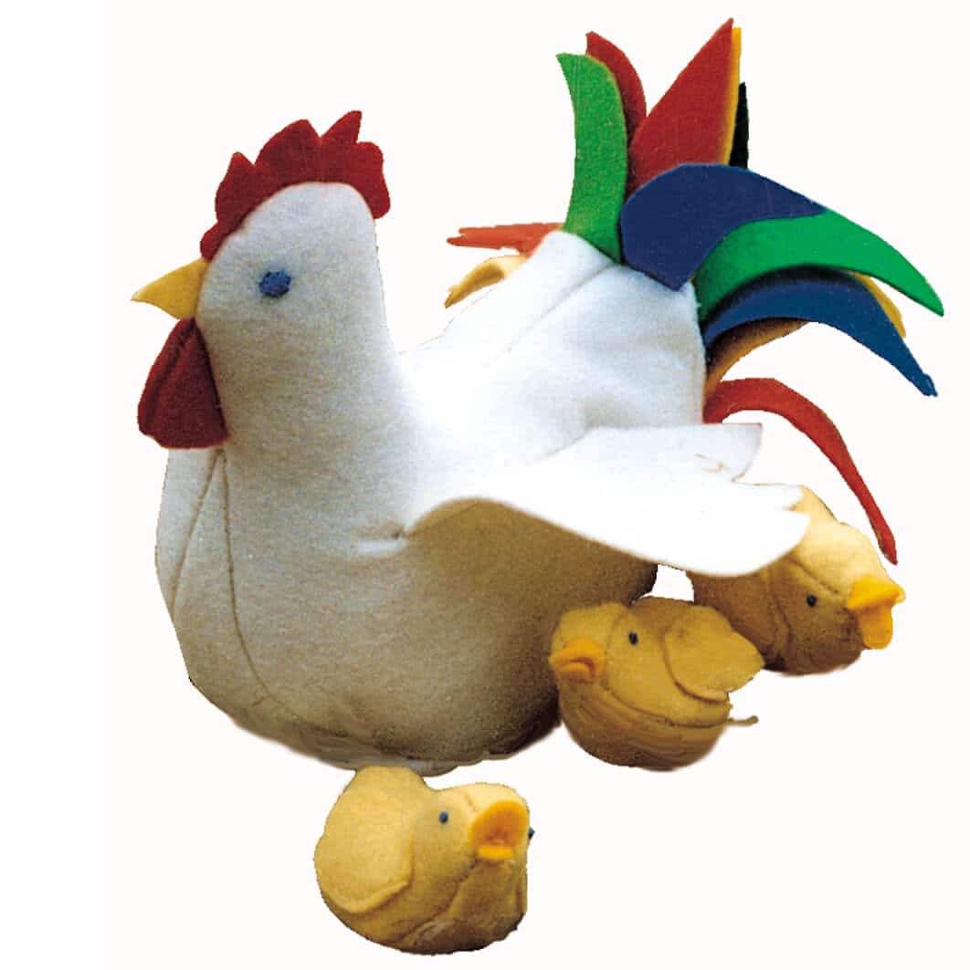 Bastelpackung Huhn mit drei Küken