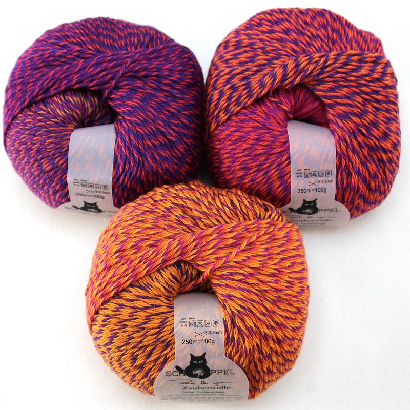 Zauberwolle aus Merino Fuchsienbeet 100g