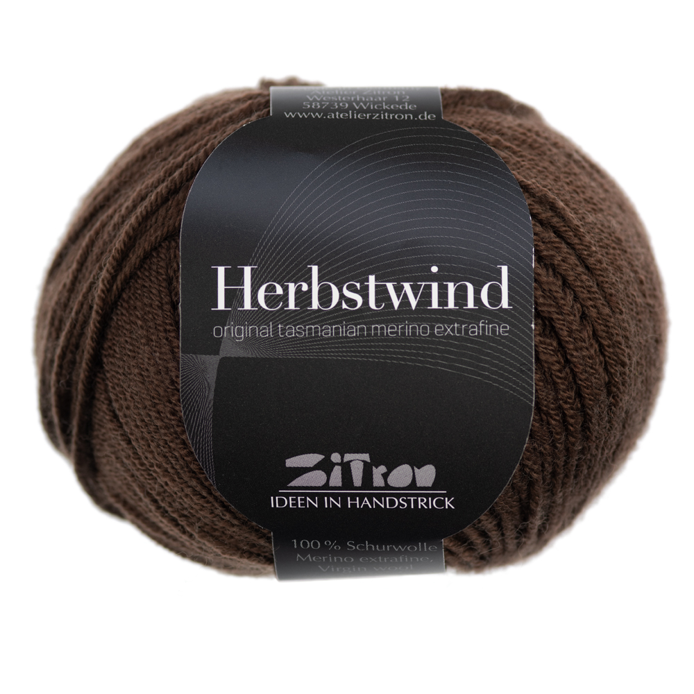 Herbstwind Merinowolle 16 schokolade