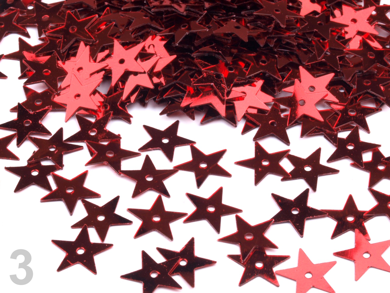 Pailletten - Sterne rot 13mm ca. 5000 Stück