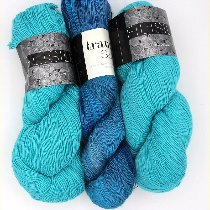 Schatzkiste 200g Filisilk (70% Extrafein Merino 30% Maulbeerseide) 100g Traumseide (100% Maulbeerseide)