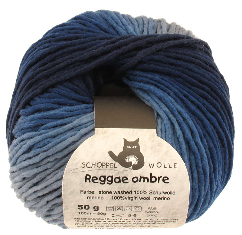 Reggae ombré Strickwolle aus 100% Merinowolle