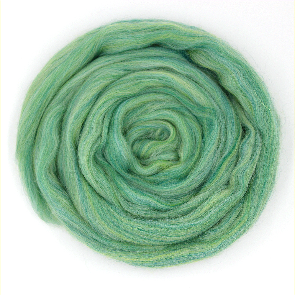 Filzwolle / multicolor Merinokammzug Seegras Filzwolle / multicolor Merinokammzug Seegras