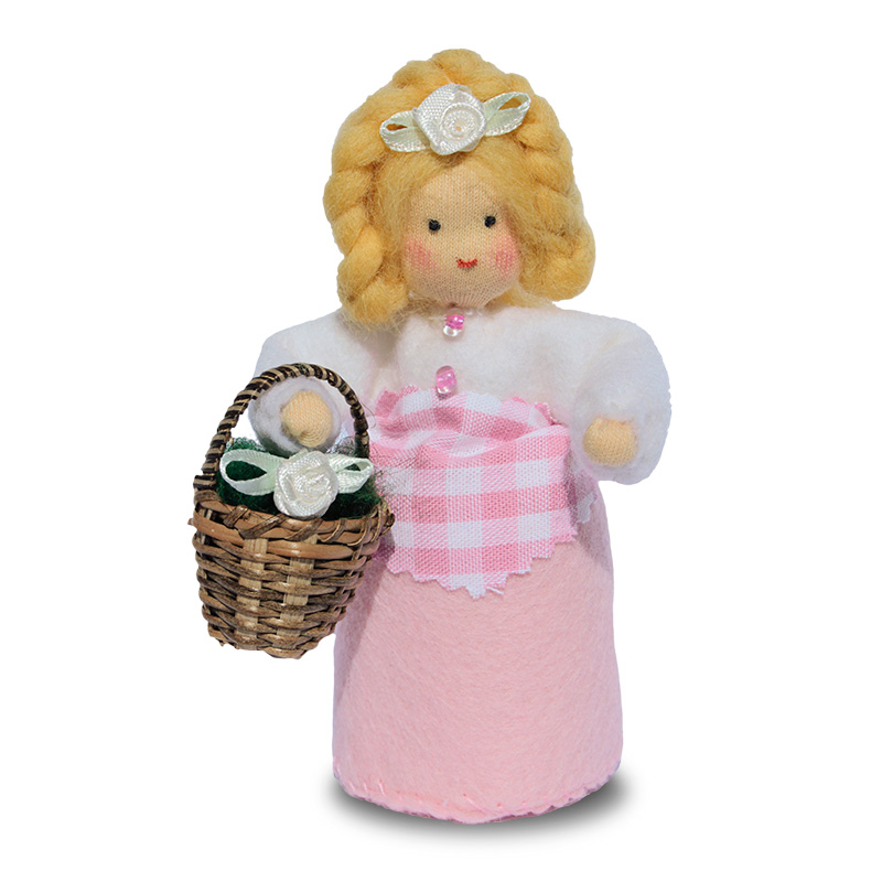 Bastelpackung Mädchen mit Körbchen von Augenweide