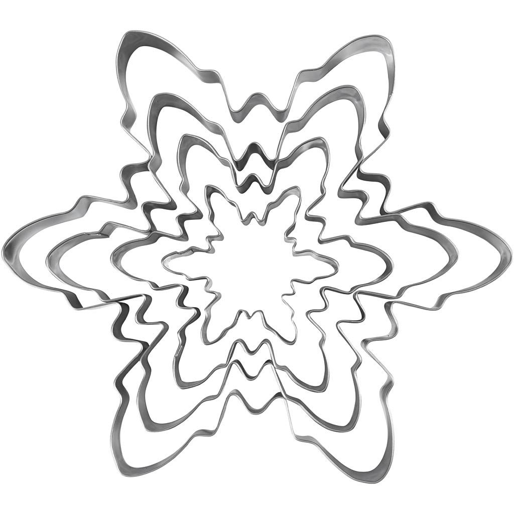 Ausstechform aus Metall als Schneeflocke