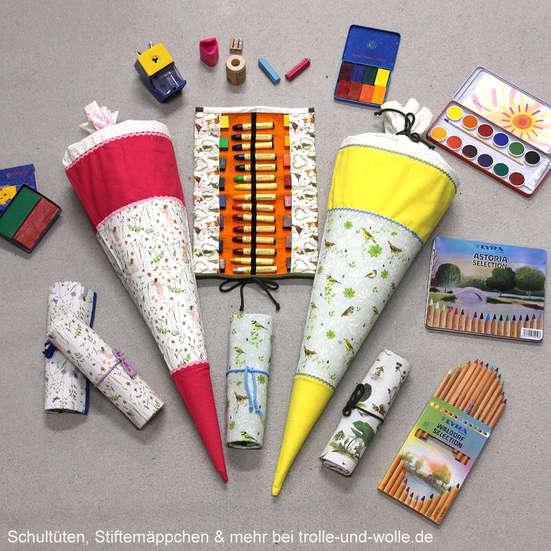 Schultüte und Waldorf Stiftemäppchen
