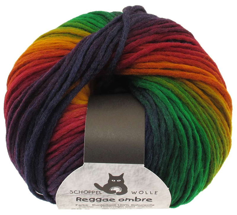 Reggae ombré Strickwolle aus 100% Merinowolle