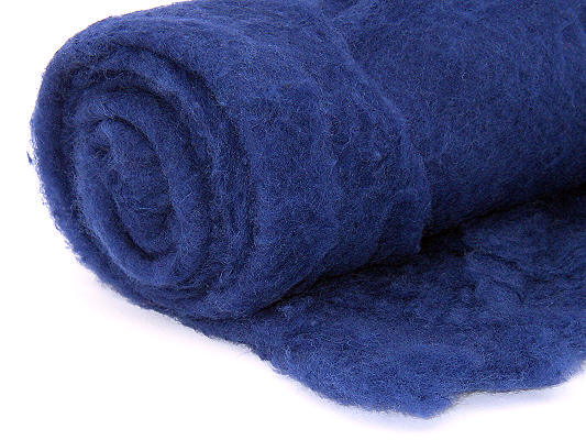 Filzwolle / Bunte Märchenwolle im Vlies Nachtblau Filzwolle / Bunte Märchenwolle im Vlies Nachtblau