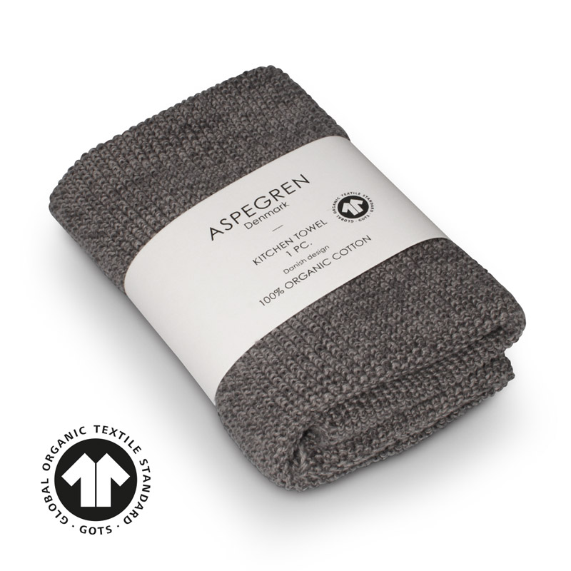 Aspegren kl. Handtuch Organic Cotten Blend Grey Dark