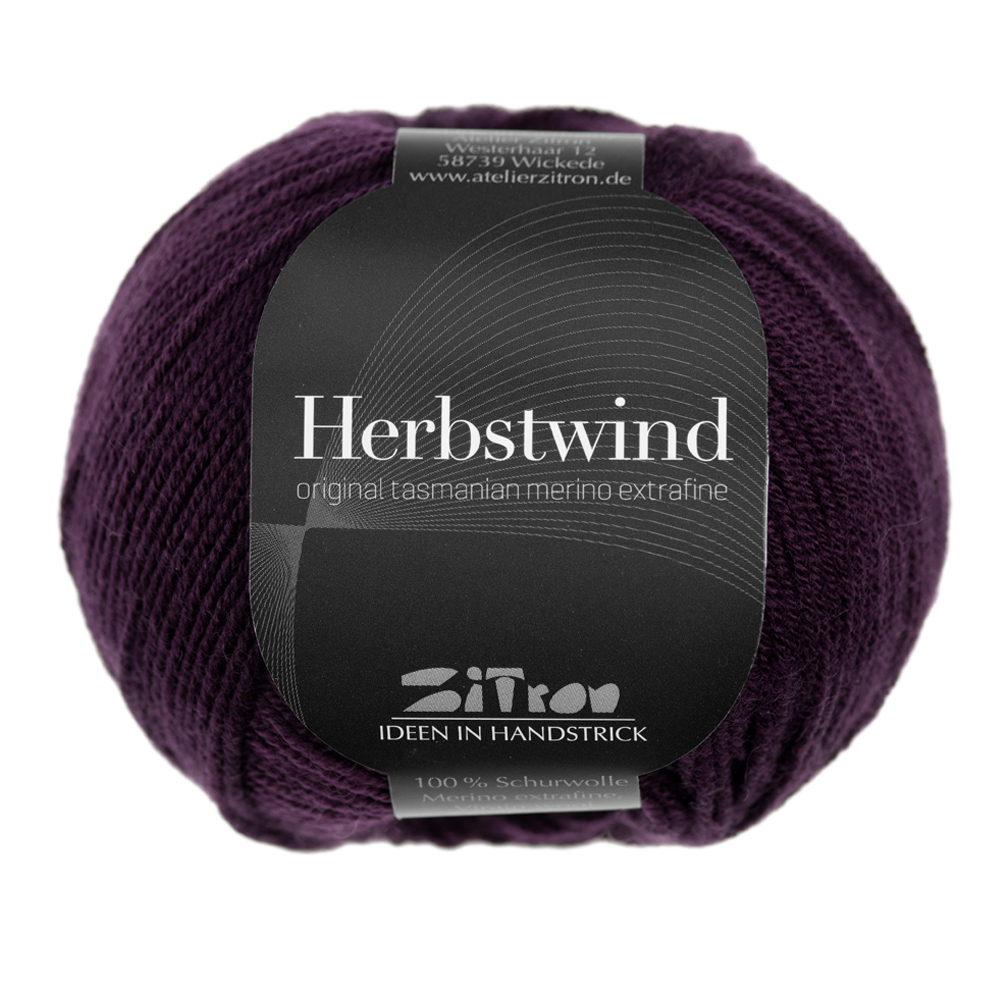 Herbstwind Merinowolle 22 aubergine