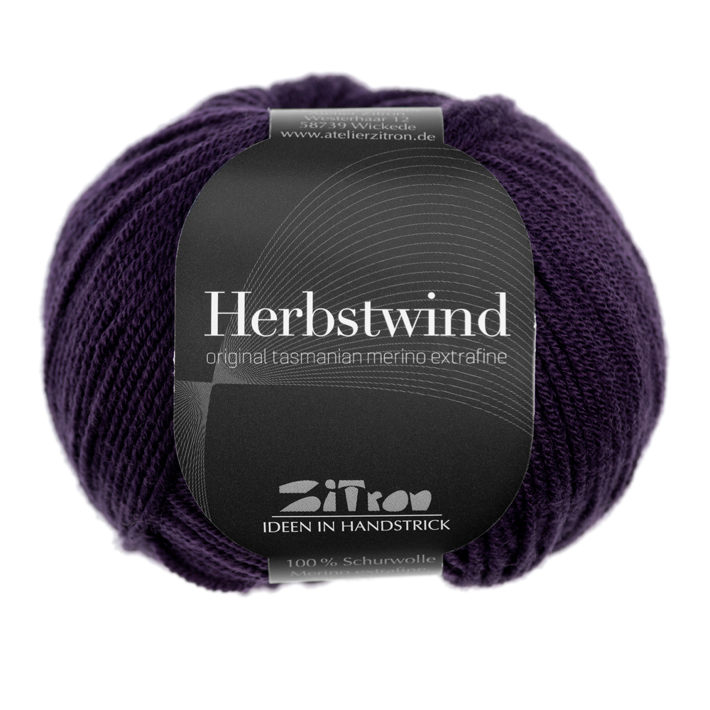 Herbstwind Merinowolle 10 violett