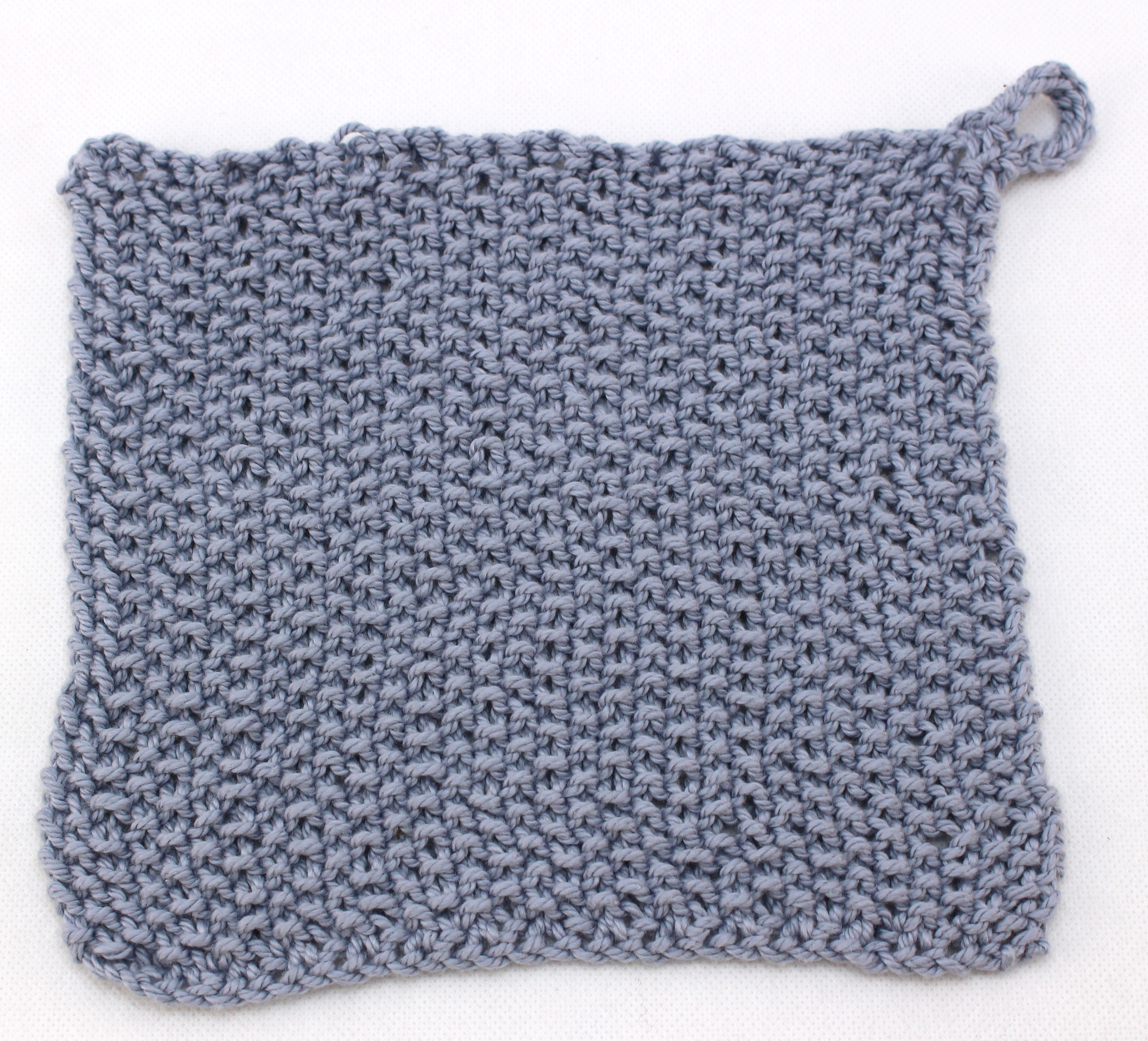Strickanleitung: Gestrickter Spüllappen aus Baumwollgarn Strickanleitung: Gestrickter Spüllappen aus Baumwollgarn