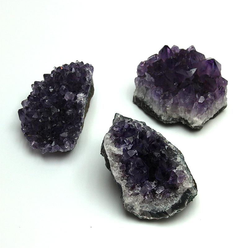 Edelsteinkette Amethyst-Rosenquarz-Bergkristall-Mix 