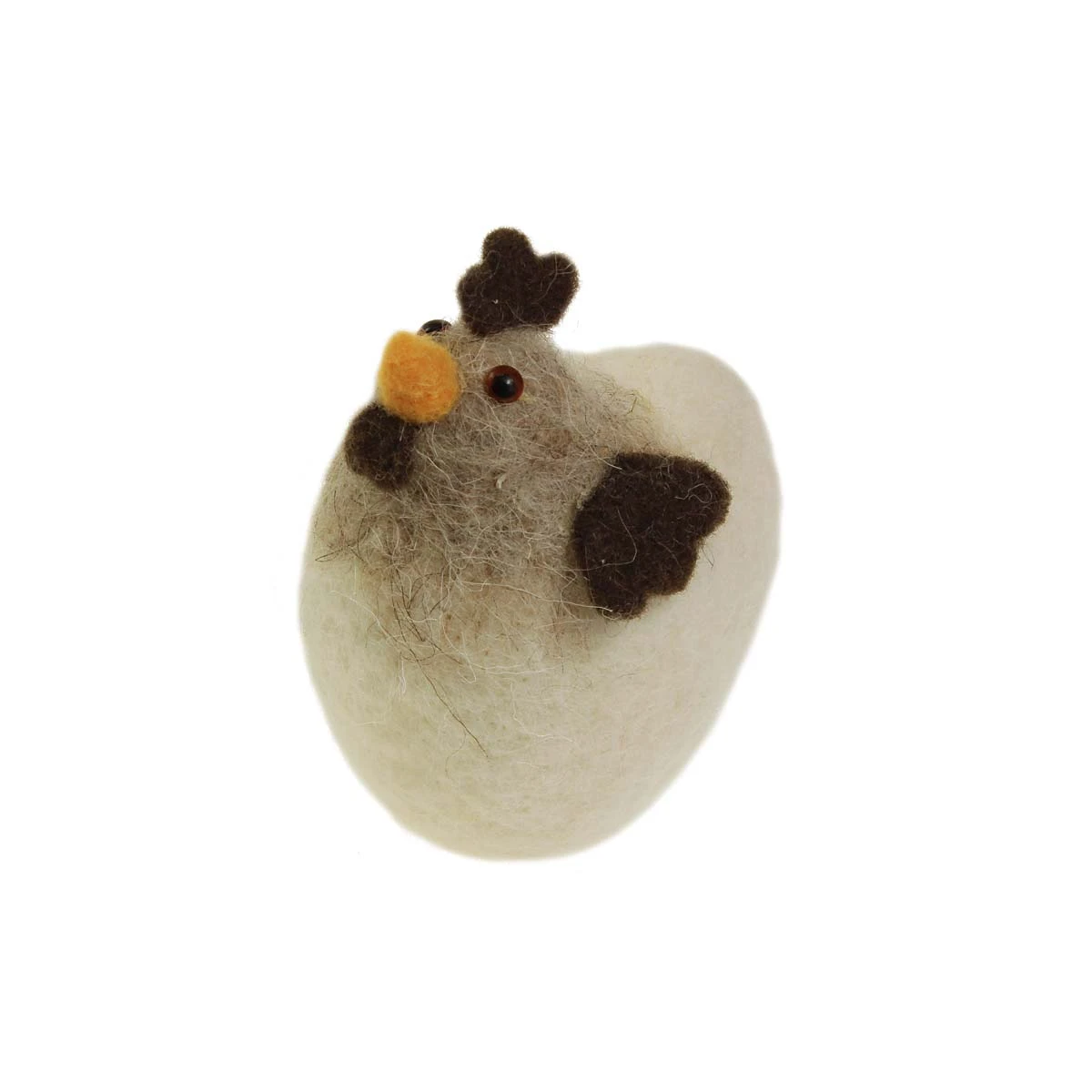 Filz-Hühnchen creme-braun 11 cm  Filz-Hühnchen creme-braun 11 cm