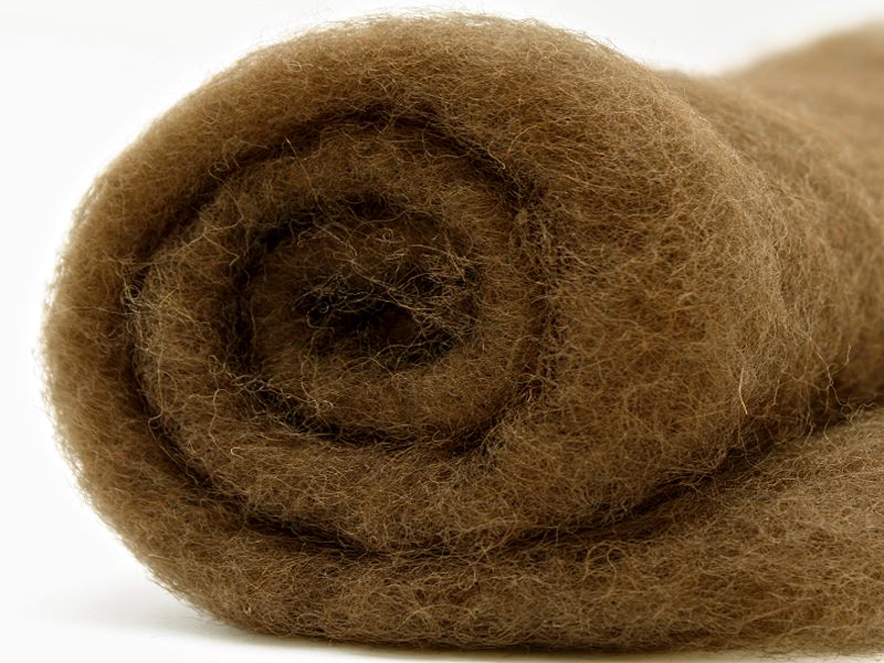 Filzwolle / Bunte Filzwolle im Vlies Braun Filzwolle / Bunte Filzwolle im Vlies Braun
