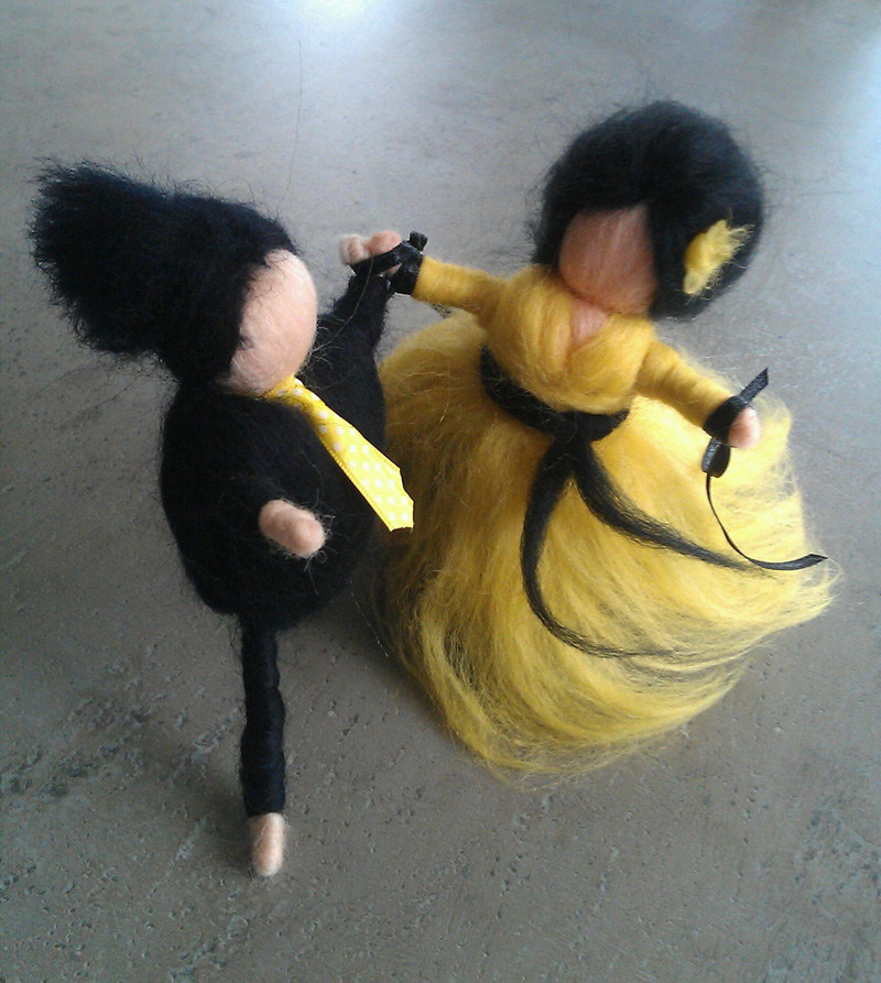 Tanzpaar - aus Märchenwolle