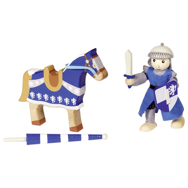 Biegepuppe Ritter Lancelod mit Pferd