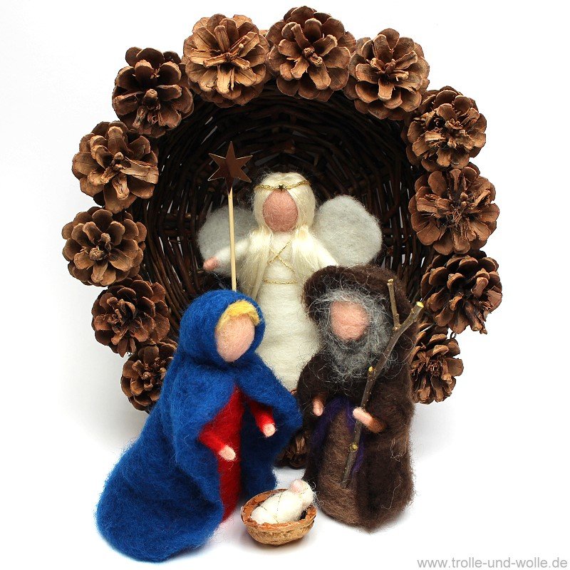 Filzanleitung Heilige Familie - Maria, Josef, Jesuskind