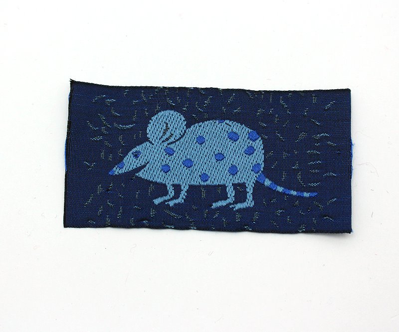 Aufnäher Mäuschen blau von Kafka