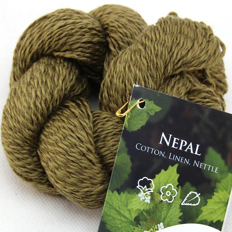 Nepal veganes Strickgarn 09 Olivegrün