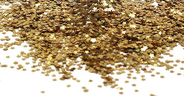 Flitter Sternchen in Gold