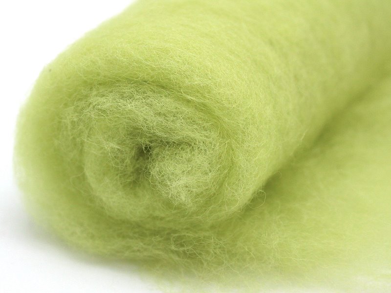 Filzwolle / Bunte Filzwolle im Vlies Limette Filzwolle / Bunte Filzwolle im Vlies Limette