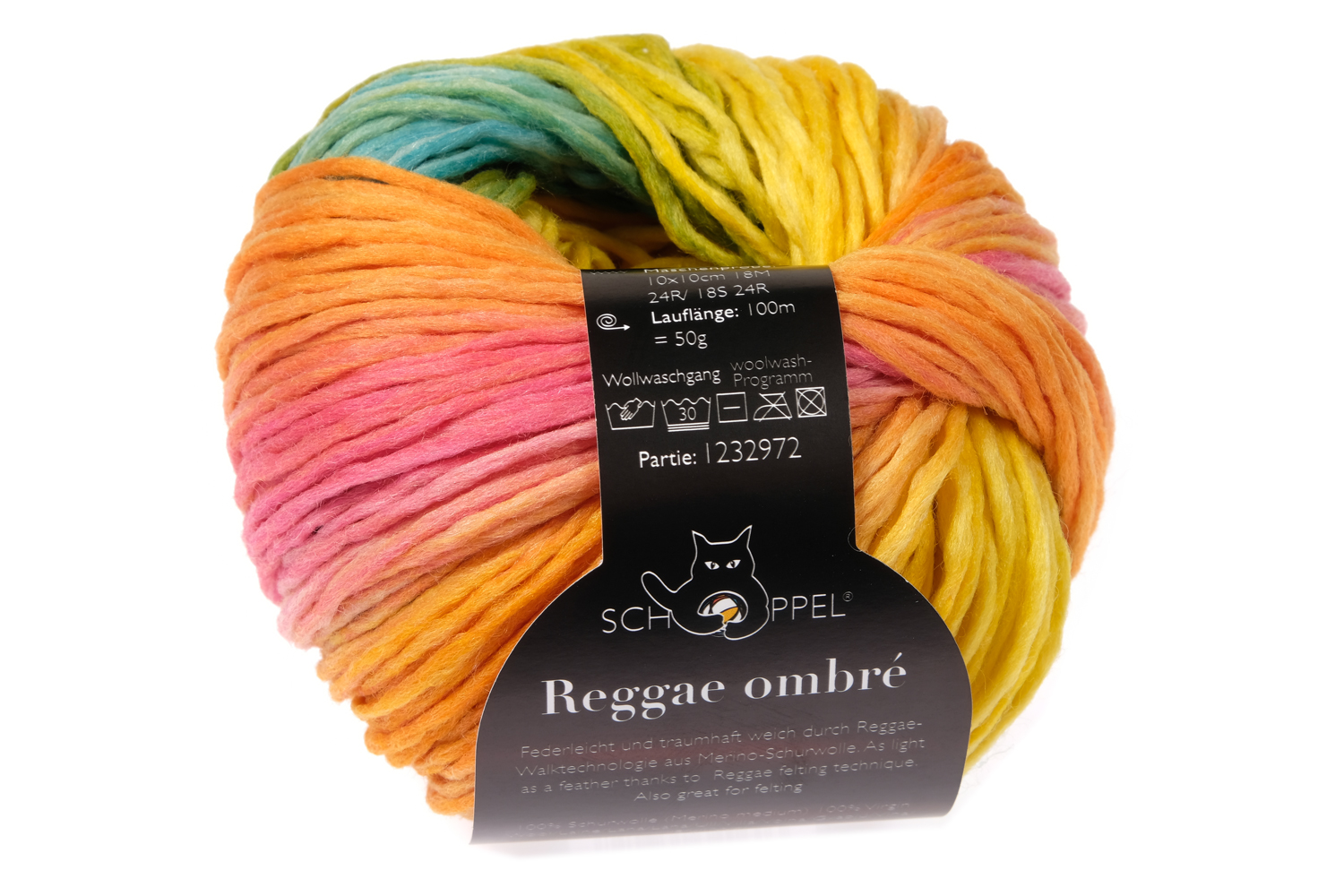 Reggae ombré Strickwolle aus 100% Merinowolle