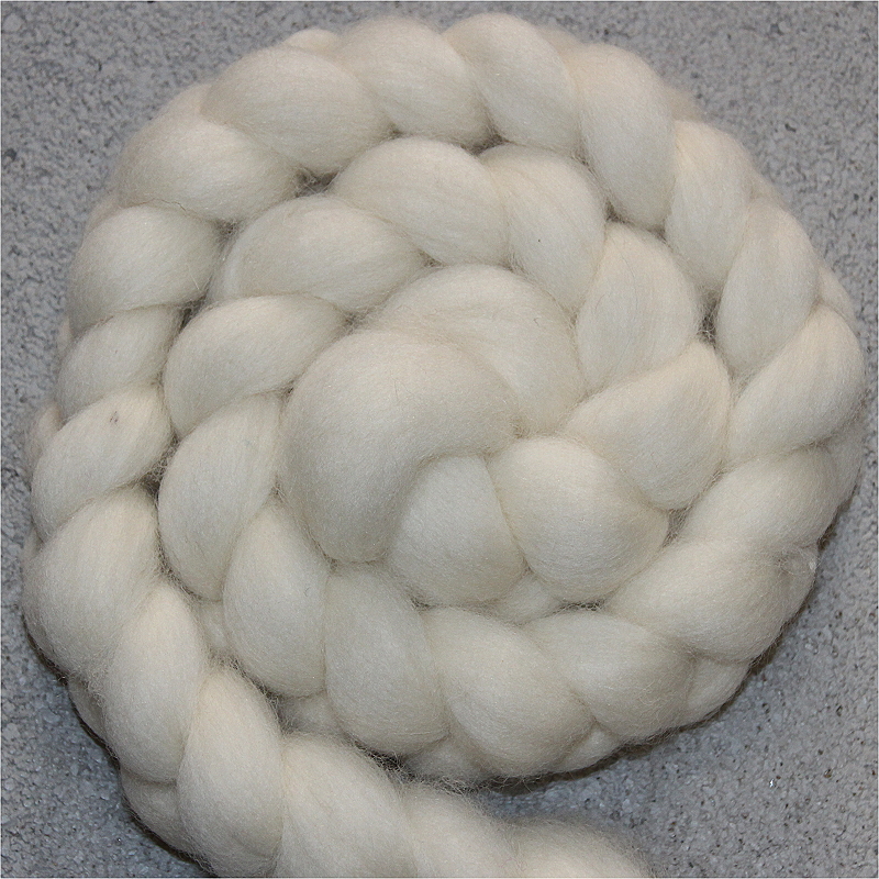 Shetlandwolle im Kammzug  weiß 100 g