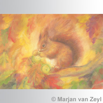 Kunstkarte Eichhörnchen Kunstkarte Eichhörnchen