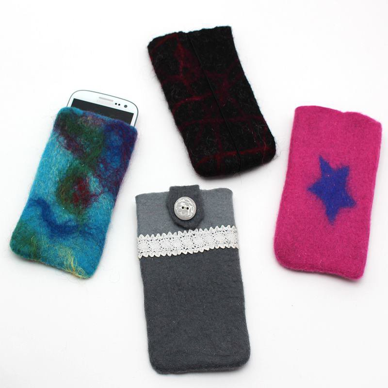Filzanleitung für trendige Handytasche Filzanleitung für trendige Handytasche
