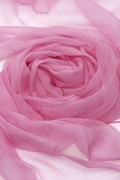 Seidenschal aus Chiffon 180 x 55 cm Rosa