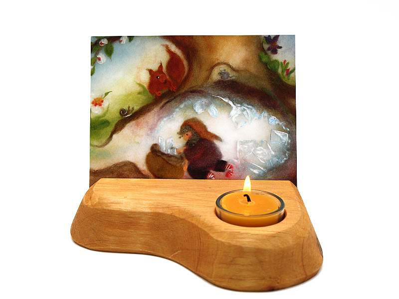 Postkartenständer mit Teelicht Postkartenständer mit Teelicht