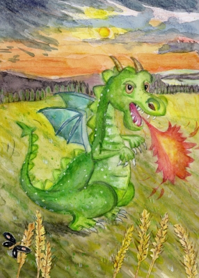Kunstkarte * Drachenbaby Kunstkarte * Drachenbaby