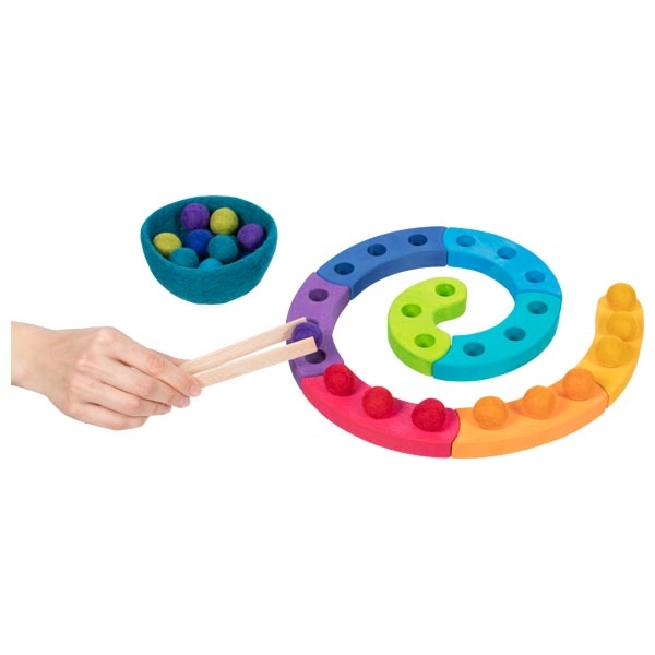 Farbsortierspiel und Adventsspirale