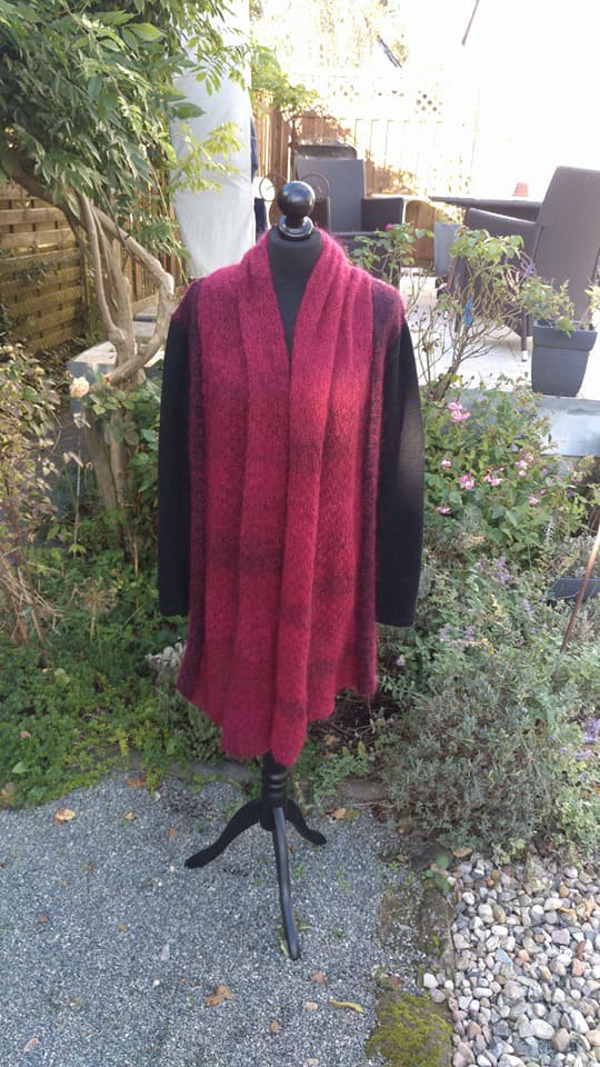 Strickjacke aus der Strickwolle Unisono und Extraklasse