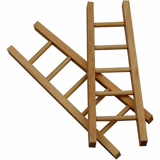 6 Mini Holzleiter