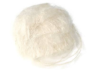 Puppenhaar aus Mohair weiß