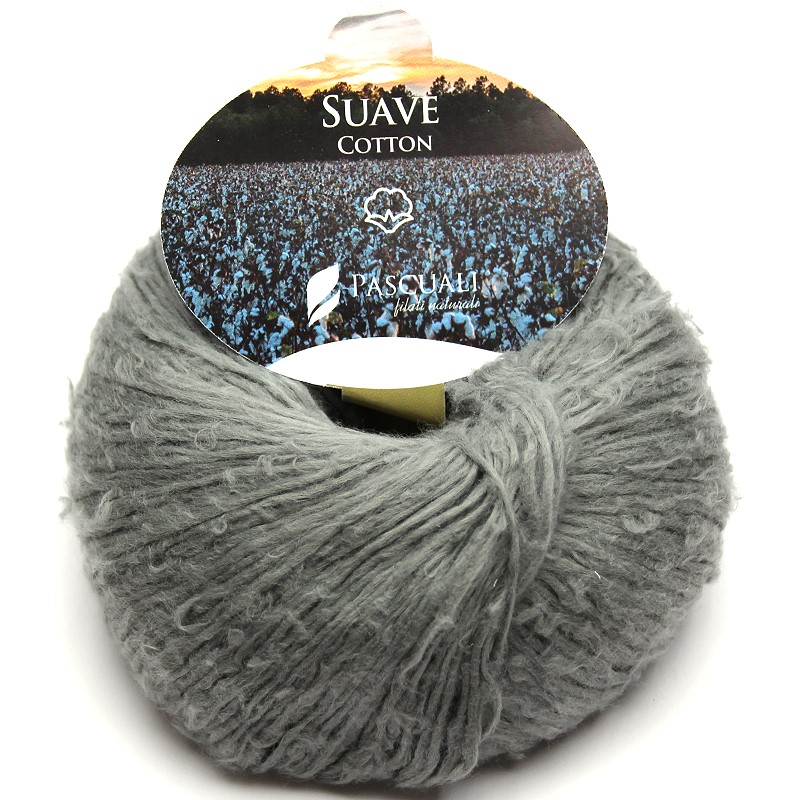 Suave Baumwollgarn mit Kaschmir Feeling Grau 76