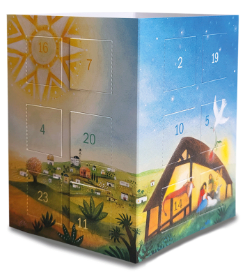 Leuchtender Adventskalender Weihnachtskrippe