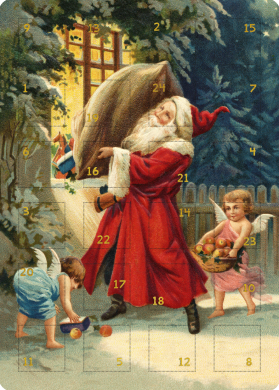 Adventskalender zum Aufstellen Nostalgischer Weihnachtsmann Adventskalender zum Aufstellen Nostalgischer Weihnachtsmann