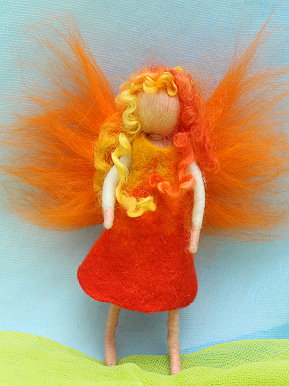 Filzpackung kleine Fee gelb / rot T&W Filzpackung kleine Fee gelb / rot T&W