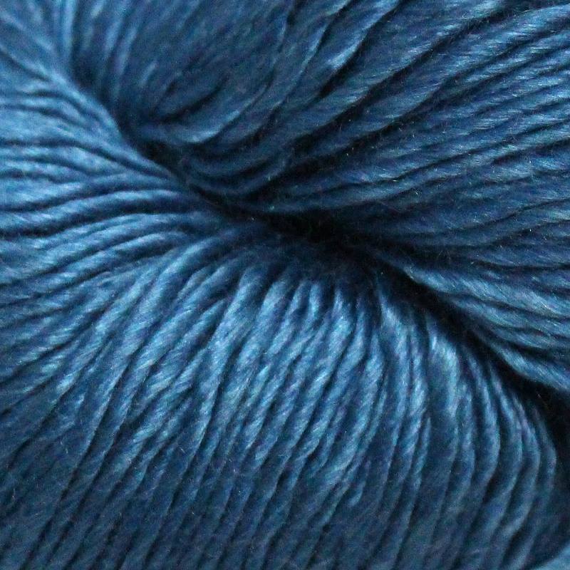 Handstrickgarn Wolle / Seide Rauchblau 174